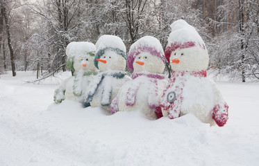 Four snowmen