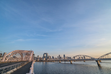 Fototapeta premium Osaka cityscape - Umeda district - Osaka Japan