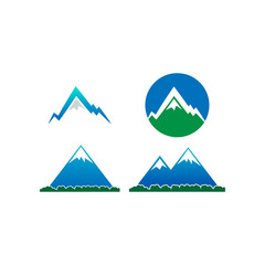 Collection of mountain nature logo design template