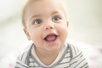 Baby smiling - Baby tooth