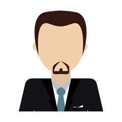 Businessman faceles profile vector illustration graphic design