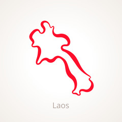 Laos - Outline Map