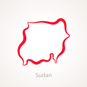 Sudan - Outline Map