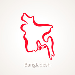 Bangladesh - Outline Map