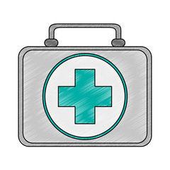 Obraz premium First aids suitcase vector illustration graphic design