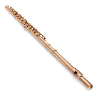 classical musical instrument flute isolated on white. 3D illustration