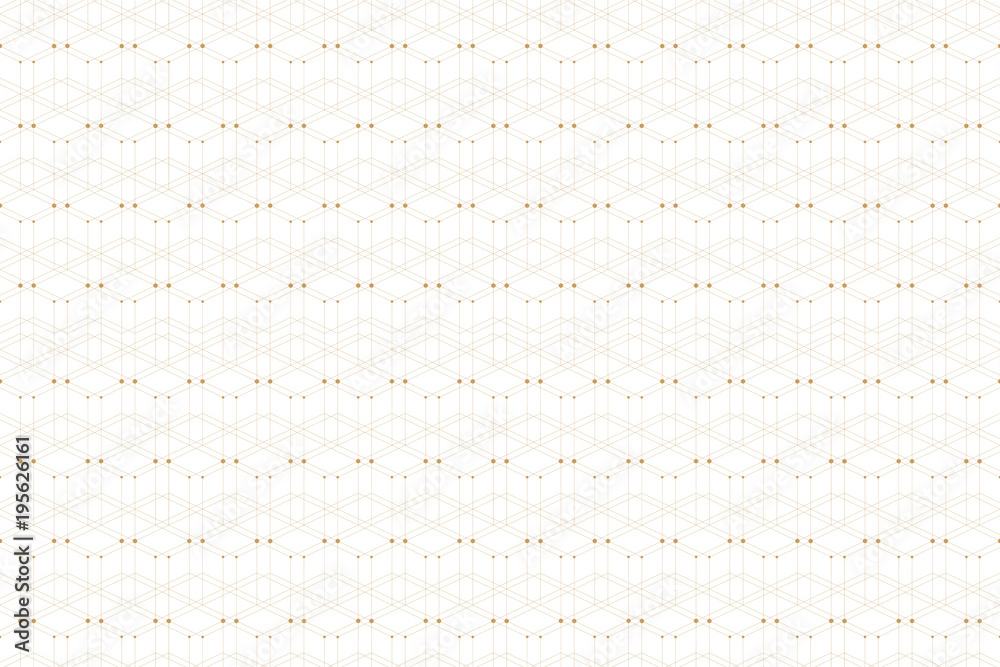 Poster geometric pattern with connected line and dots. graphic background connectivity. modern stylish poly