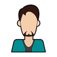 Fototapeta premium Man faceless avatar vector illustration graphic design