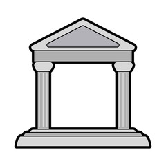 Bank building symbol vector illustration graphic design