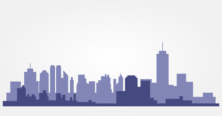 Silhouette of the city. Vector illustration.