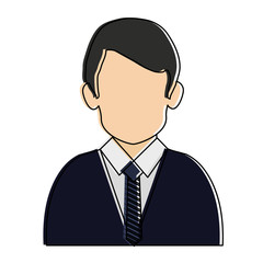 Businessman faceles profile vector illustration graphic design