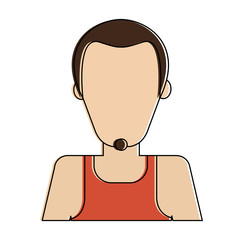 Man faceless avatar vector illustration graphic design