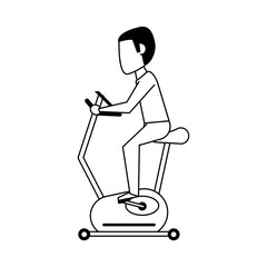 Spinning gym equipment vector illustration graphic design