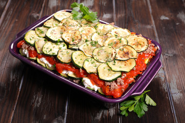 baked vegetable with cream