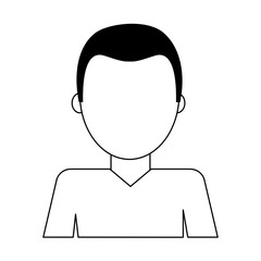 Man faceless avatar vector illustration graphic design