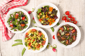 selection of vegetarian salad bowl
