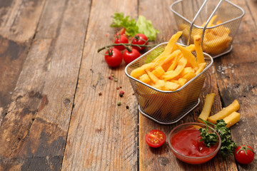 french fries and ketcup