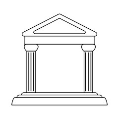 Bank building symbol vector illustration graphic design