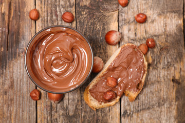 chocolate spread and bread
