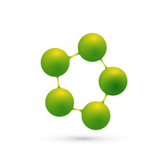 3D illustration dna,molecule, atom.