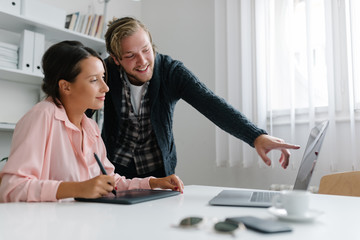 Couple studying together