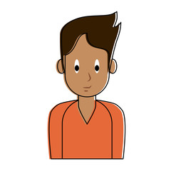 Young man cartoon vector illustration graphic design