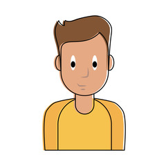 Young man cartoon vector illustration graphic design