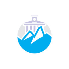 Law Mountain Logo Icon Design