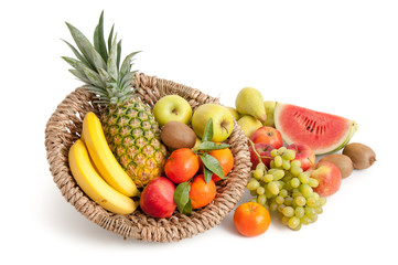 Bunte Mischung verschiedener Obstsorten