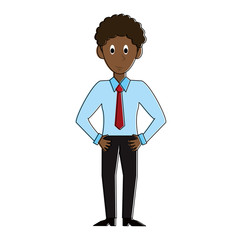 Businessman with suit cartoon vector illustration graphic design