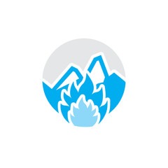 Fire Mountain Logo Icon Design