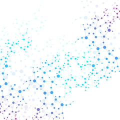Structure molecule and communication. Dna, atom, neurons. Scientific concept for your design. Connected lines with dots. Medical, technology, chemistry, science background. illustration.
