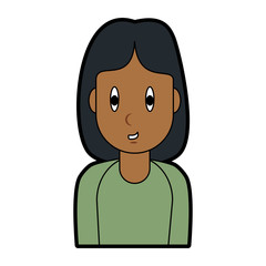 Young woman cartoon vector illustration graphic design