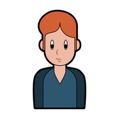 Young man cartoon vector illustration graphic design