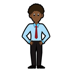Businessman with suit cartoon vector illustration graphic design