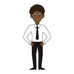 Businessman with suit cartoon vector illustration graphic design