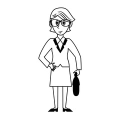 Business woman cartoon vector illustration graphic design