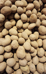 Lot of potatoes at market place