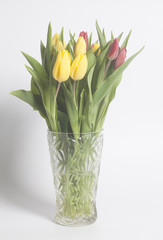 Beautiful spring tulips bouquet
