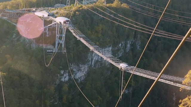 Unique SKYPARK AJ Hackett Sochi, Ahshtyrskaya gorge in the Mzymta river valley