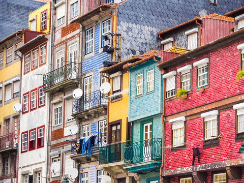 Architecture in the Old Town of Porto in Portugal