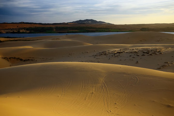 Sand mountains in the desert