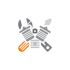 Motor Repair Logo Icon Design