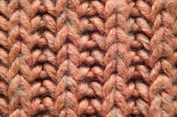 Pink Knit Texture Close-Up. Knit Sweater Blank Background