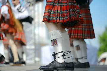feet in Scottish skirts, the Scottish National Orchestra plays on St. Patrick's Day, holiday...