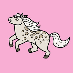 cartoon Irish miniature pony