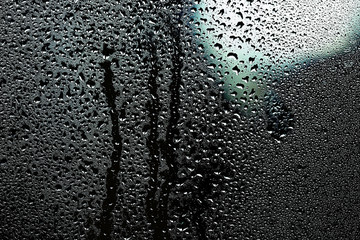 texture of a drop of rain on a glass wet transparent background