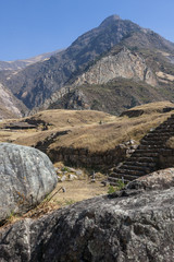 Chavin Temple. Inca culture. Andes. Northern Peru