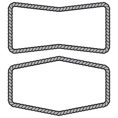 Rope Frames Illustration - A vector cartoon illustration of a few Rope Border concepts.