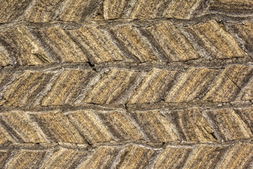 Many walls and houses were made in the past from peat